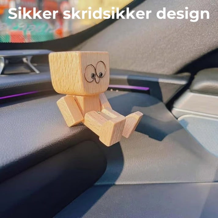 CharmFigur – Den Håndlavede Træfigur Med 12 Magnetiske Ansigtsudtryk