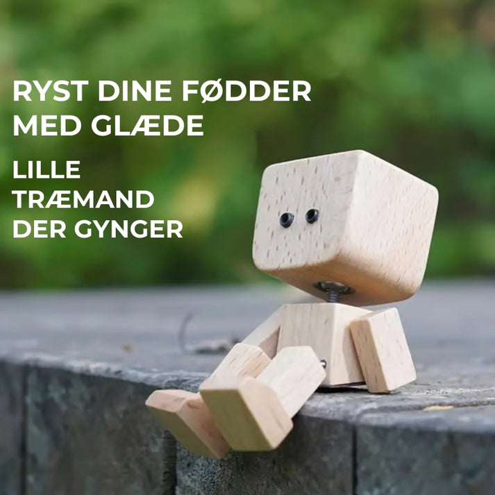 CharmFigur – Den Håndlavede Træfigur Med 12 Magnetiske Ansigtsudtryk